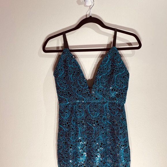 Sensational Embellished Teal Dress***Small**$898 - Picture 3 of 8